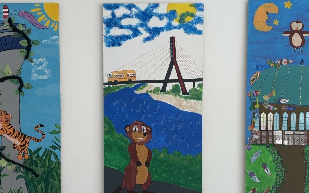 Neue Bilderwand in der Mensa